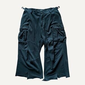 Size XL - Balenciaga Men's Grey Cargo Kick Cargo Sweatpants